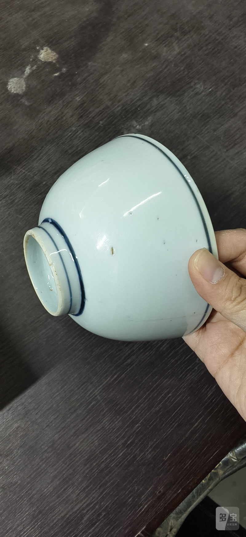 明 青花长命富贵碗四件 - 图2